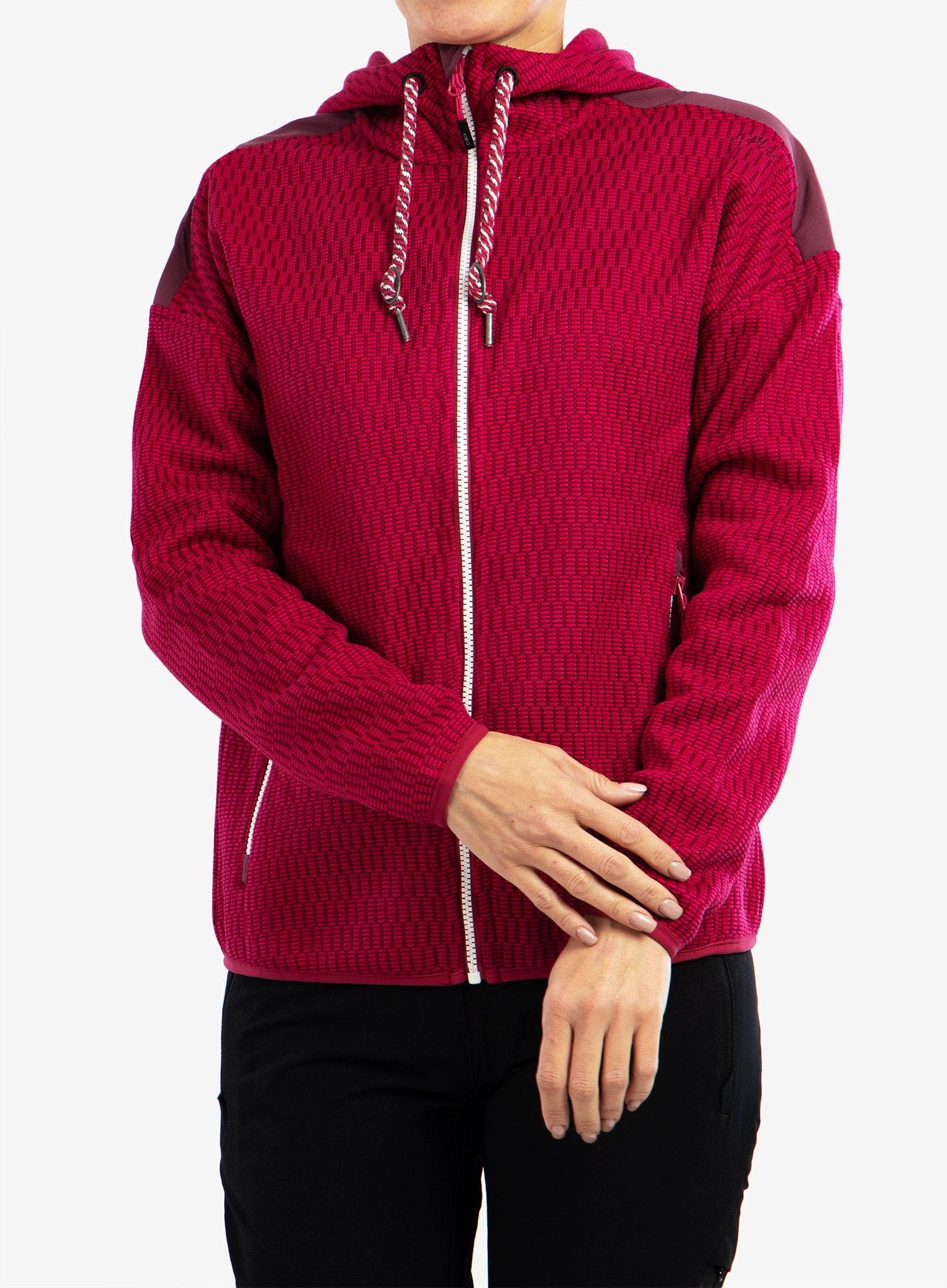 Polar damski Cmp Lucy Fix Hood Jacket fucsia/amaranto 34 (xxs)