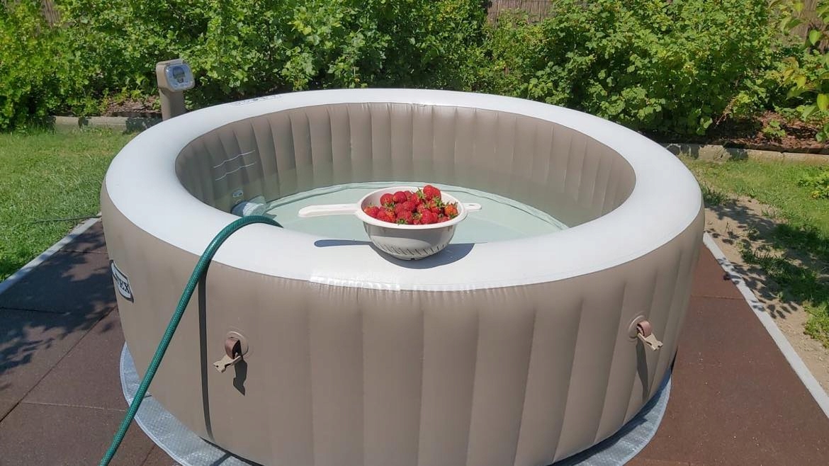 platforma pod basen trampoline taras sbr 25x500x500mm niebieski Długość 50 cm