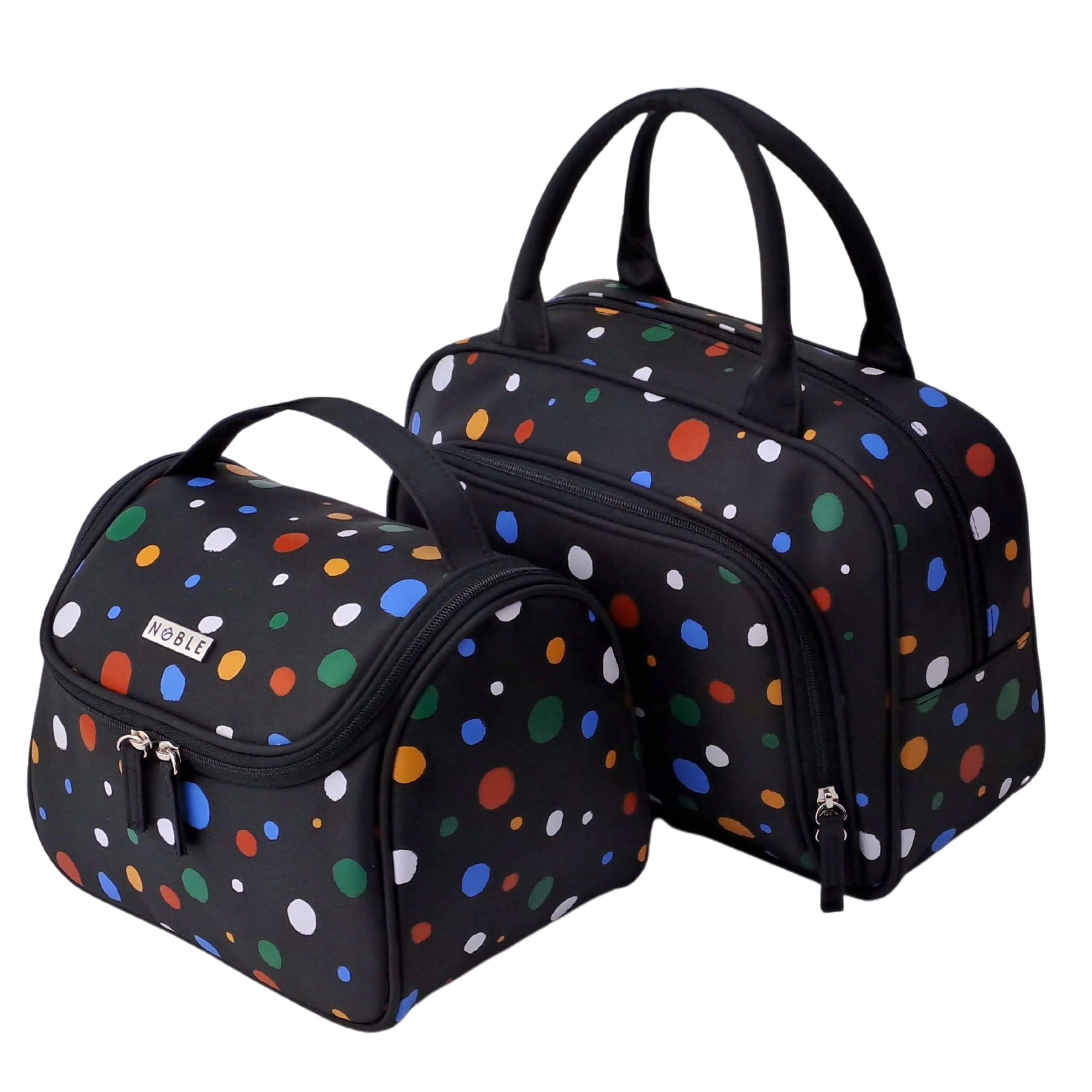 Zestaw Kosmetyczka Damska Na Kosmetyki Torebka i Kuferek Podróżny Noble