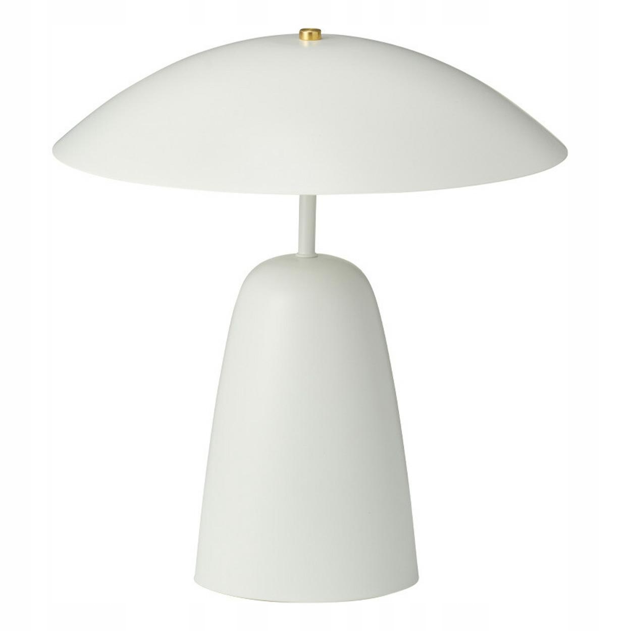 Kulatá Lampička Na Psací Stůl Moderního Tvaru, Vysoká, Světlá Bílá, 39 CM