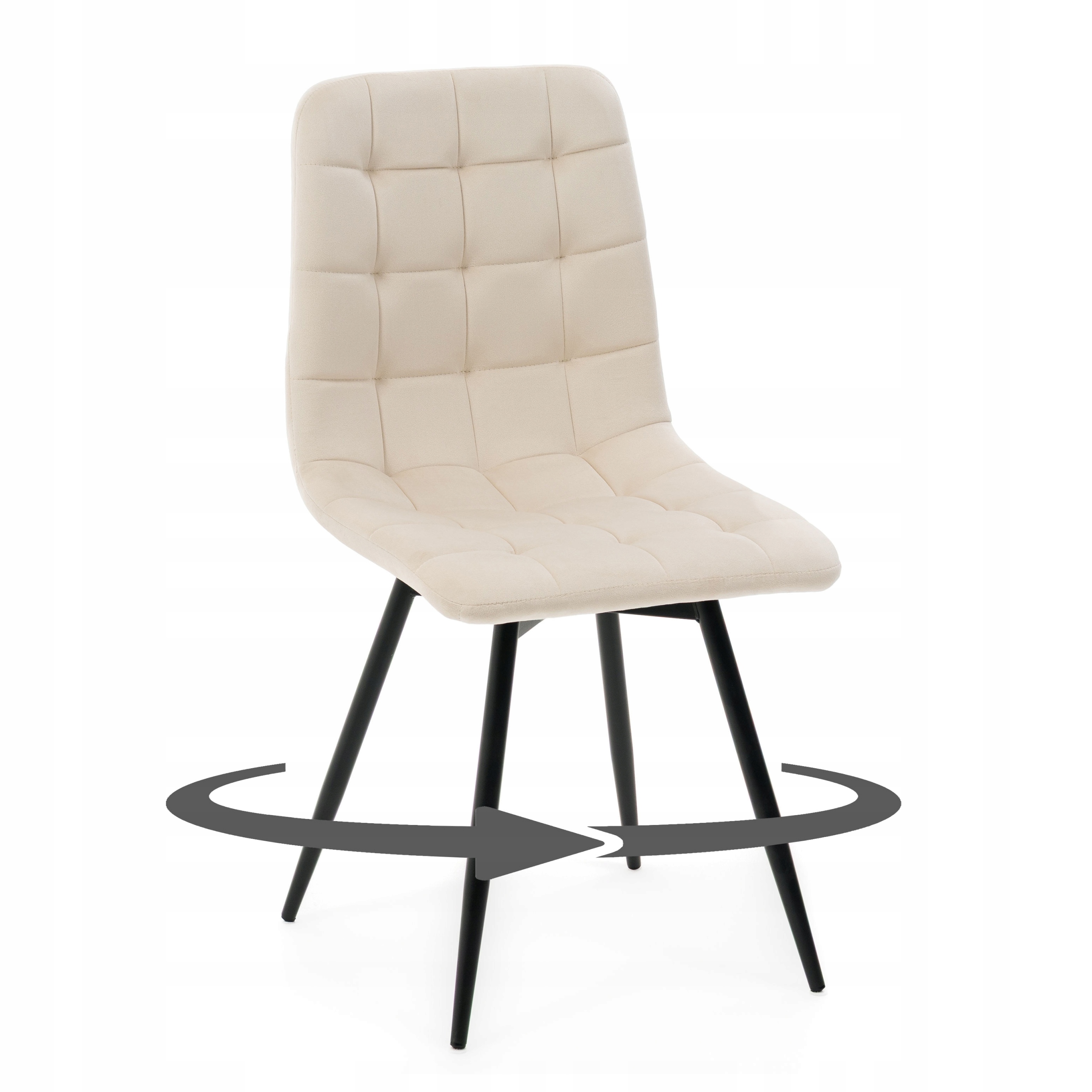 Otočná Čalouněná Židle Do Obývacího Pokoje Velur Samet Arco Béžová