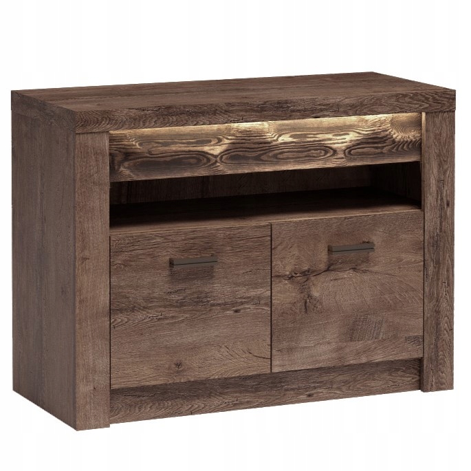 Mała SZAFKA RTV STOLIK TV 96 cm INDIANAPOLIS I-10 JESION CIEMNY