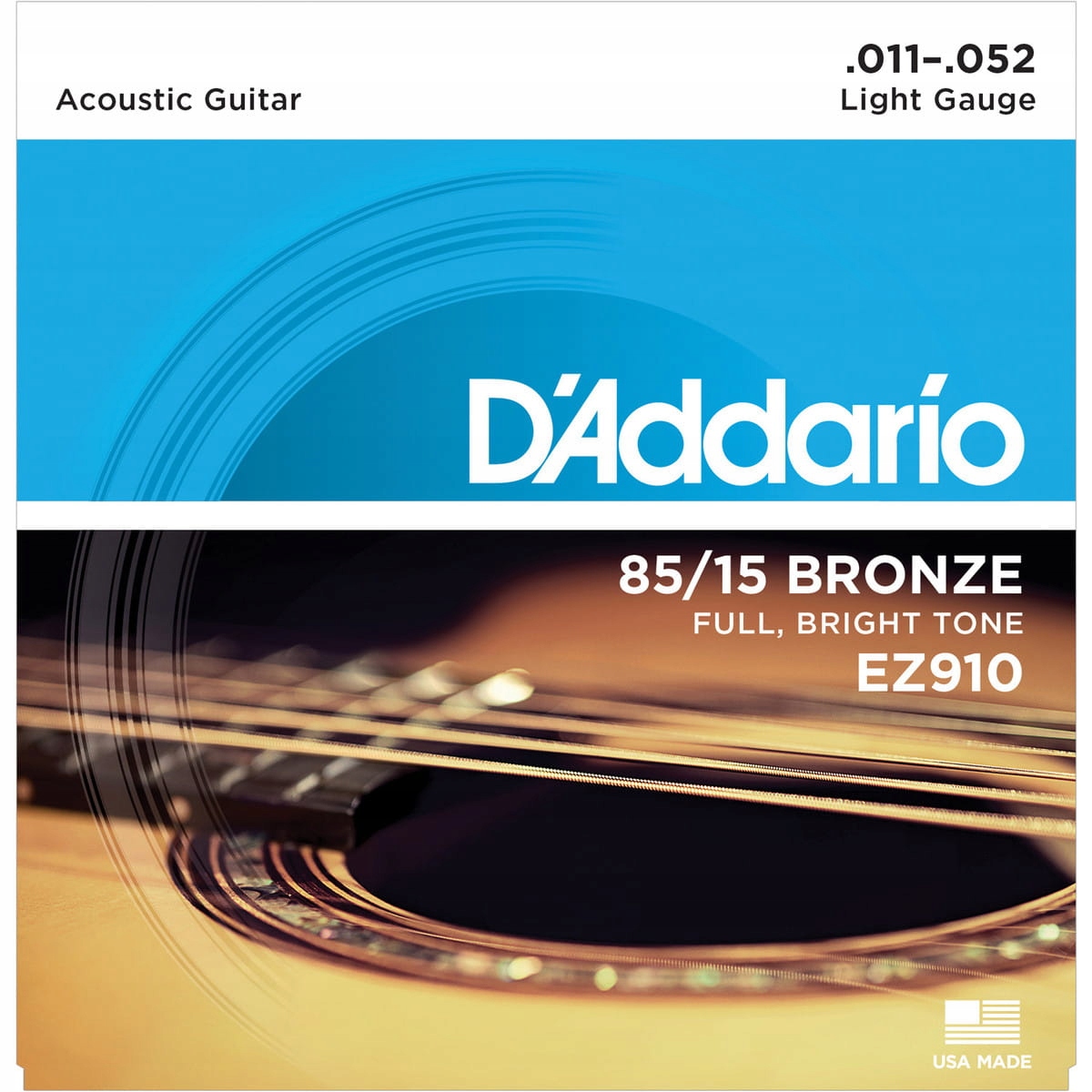 

Struny gitarowe D'Addario 85/15 Bronze 11-52 EZ910