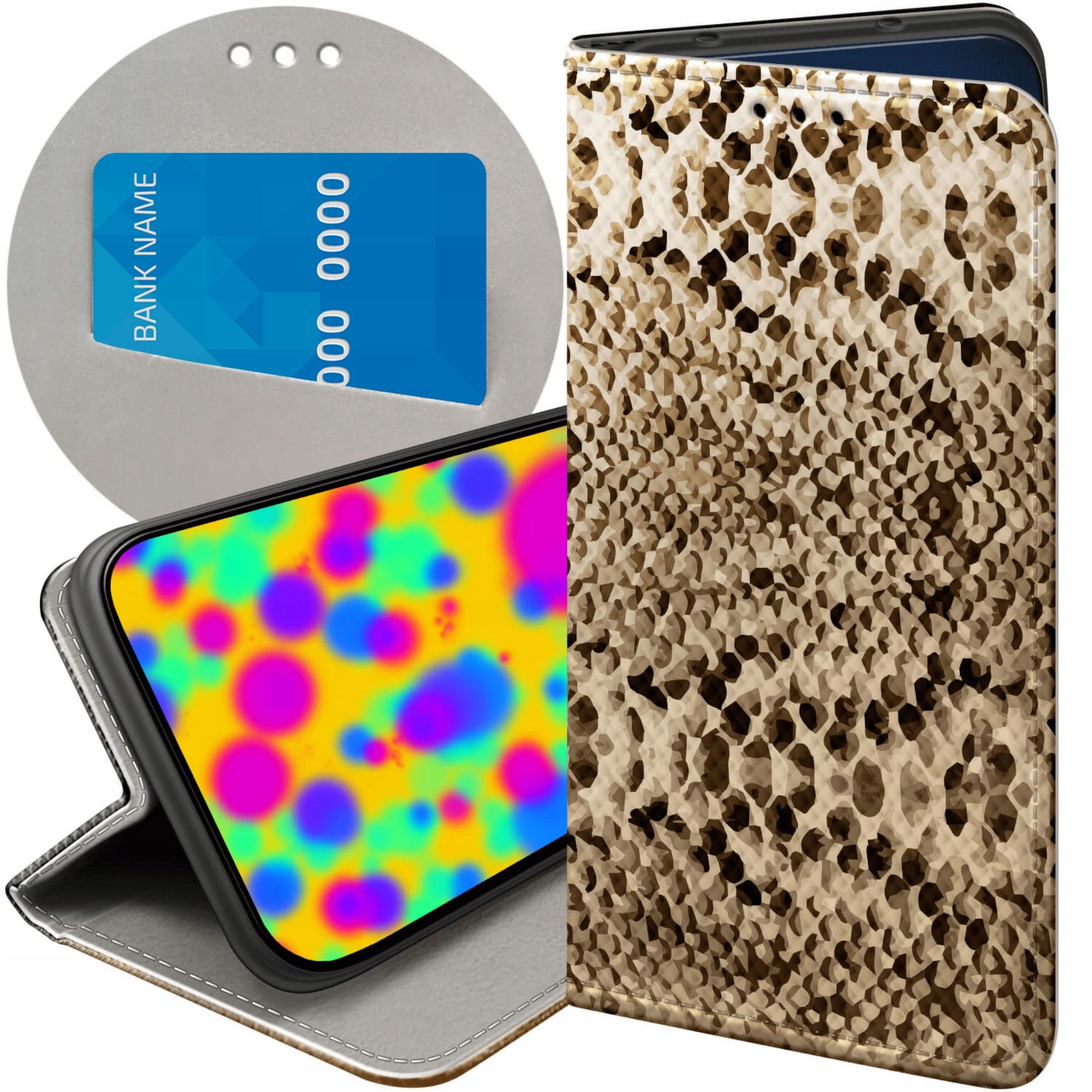 Etui Z Klapką Do Huawei P8 P9 Lite 2017 Wąż Skóra Węża Snake Case