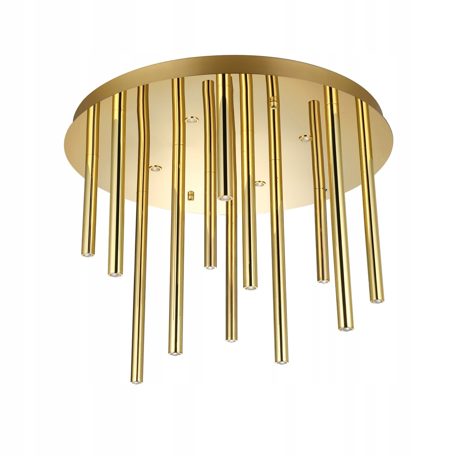 Zlatá elegantná glamour lampa Ilios 12 stropné svietidlo pre hotelovú recepciu