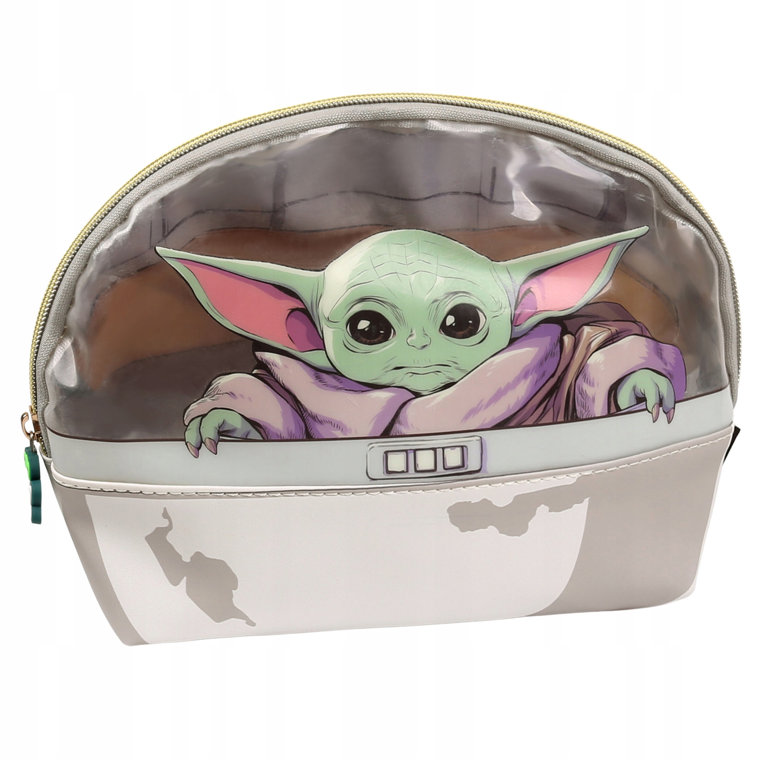 Star Wars Baby Yoda béžová, prostorná kosmetická cestovní taška