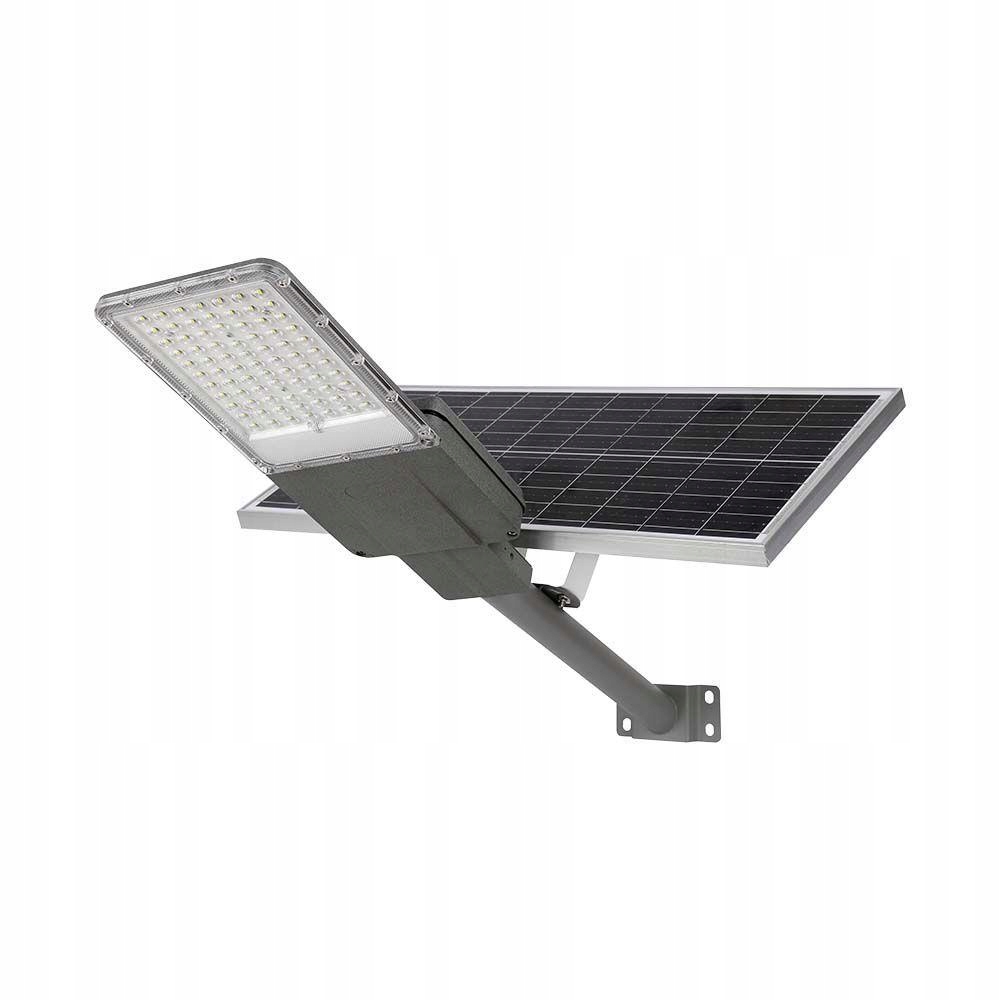 Solární Led pouliční lampa V-tac 70W IP65 15300ST studená 3500lm dálkový ovladač