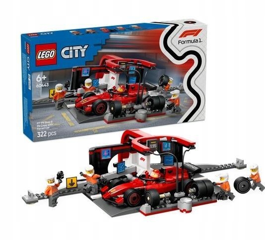 Lego(r) City 60443 Pit Stop A Mechanici Z Ferrari