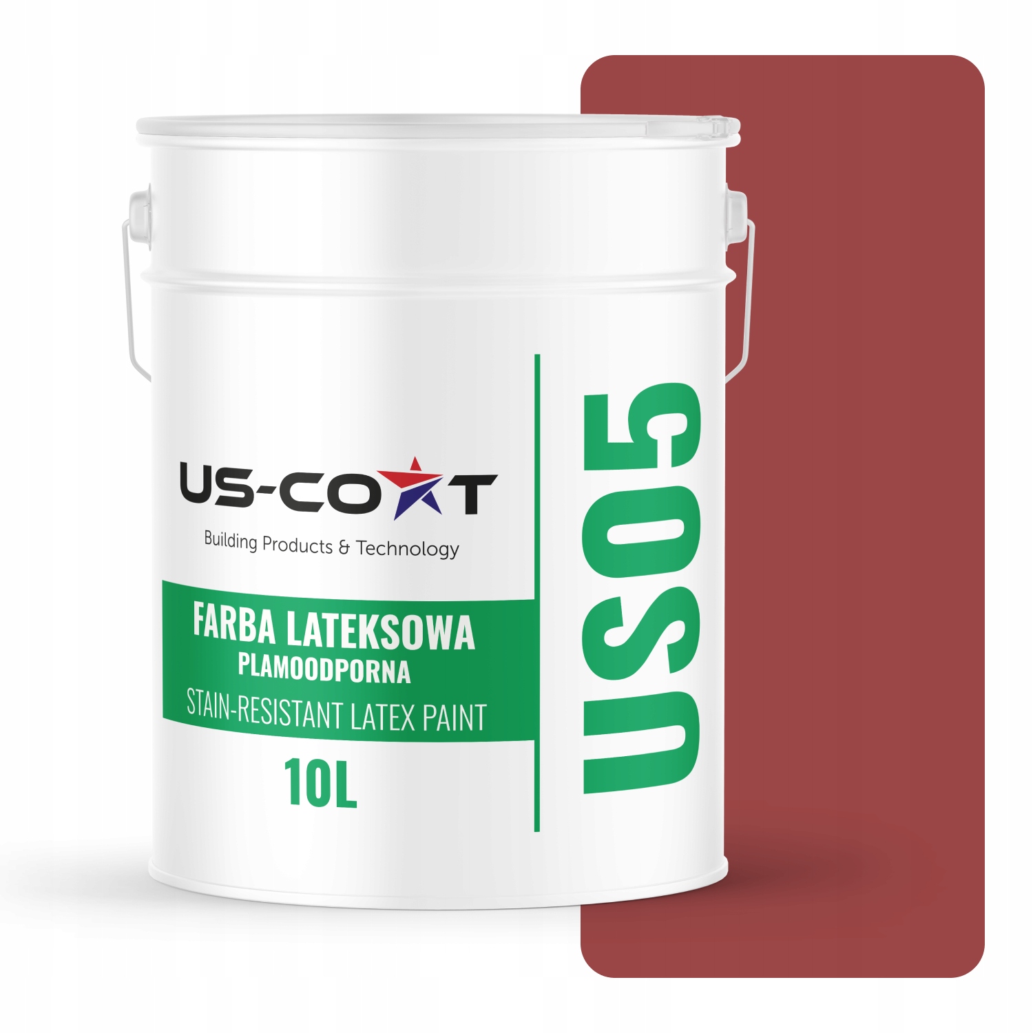 Latexová Farba Odolná Voči Škvrnám Červená Tmavá H3412 10L Matná Na Steny