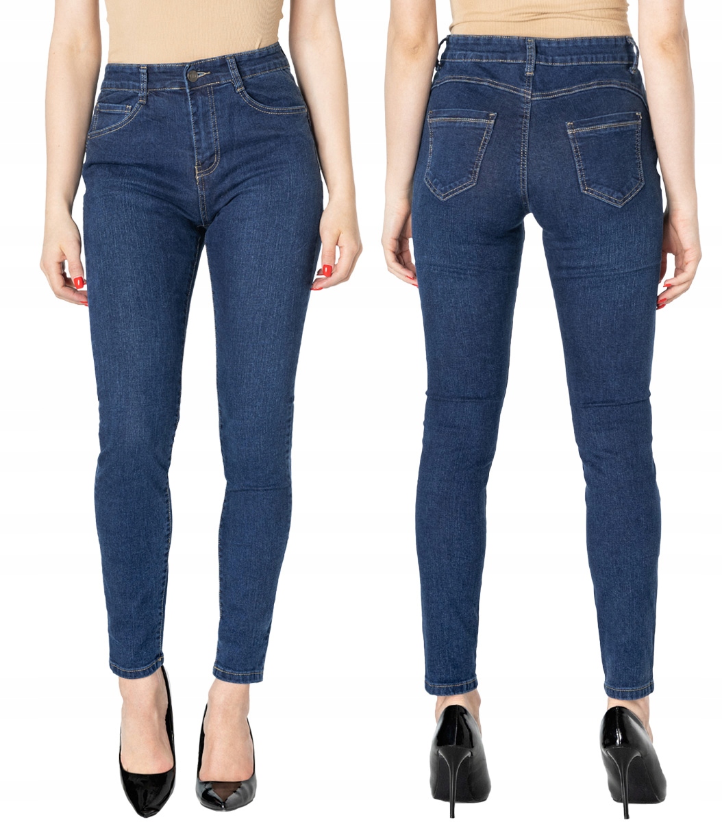 

Jeansy Rurki Push-Up Slim Spodnie Damskie 1221 W46