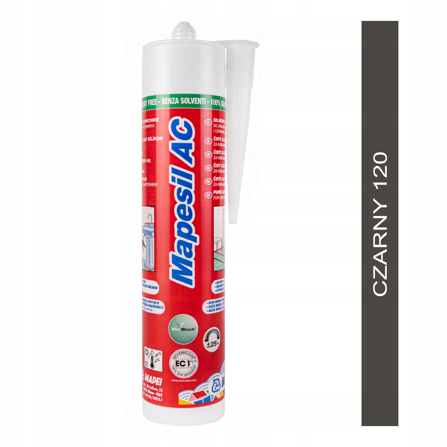 

Silikon Mapei Mapesil Ac 310ml 120 czarny