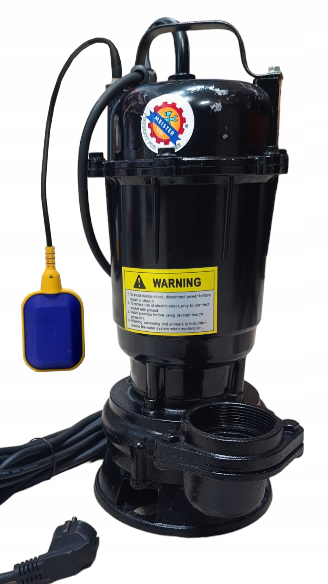 POMPA DO WODY SZAMBA ŻELIWO Z ROZDRABNIACZ 4150W PŁYWAK + WĄŻ 20M MS-4010 Producent Meister