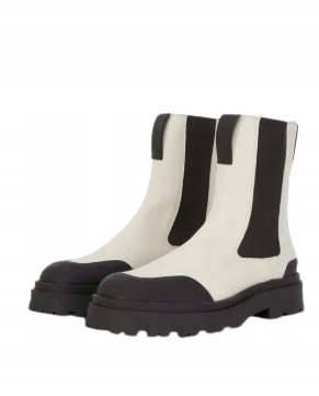 The Kooples Černo-bílé Kožené Pánské Chelsea Boty 41 3CB