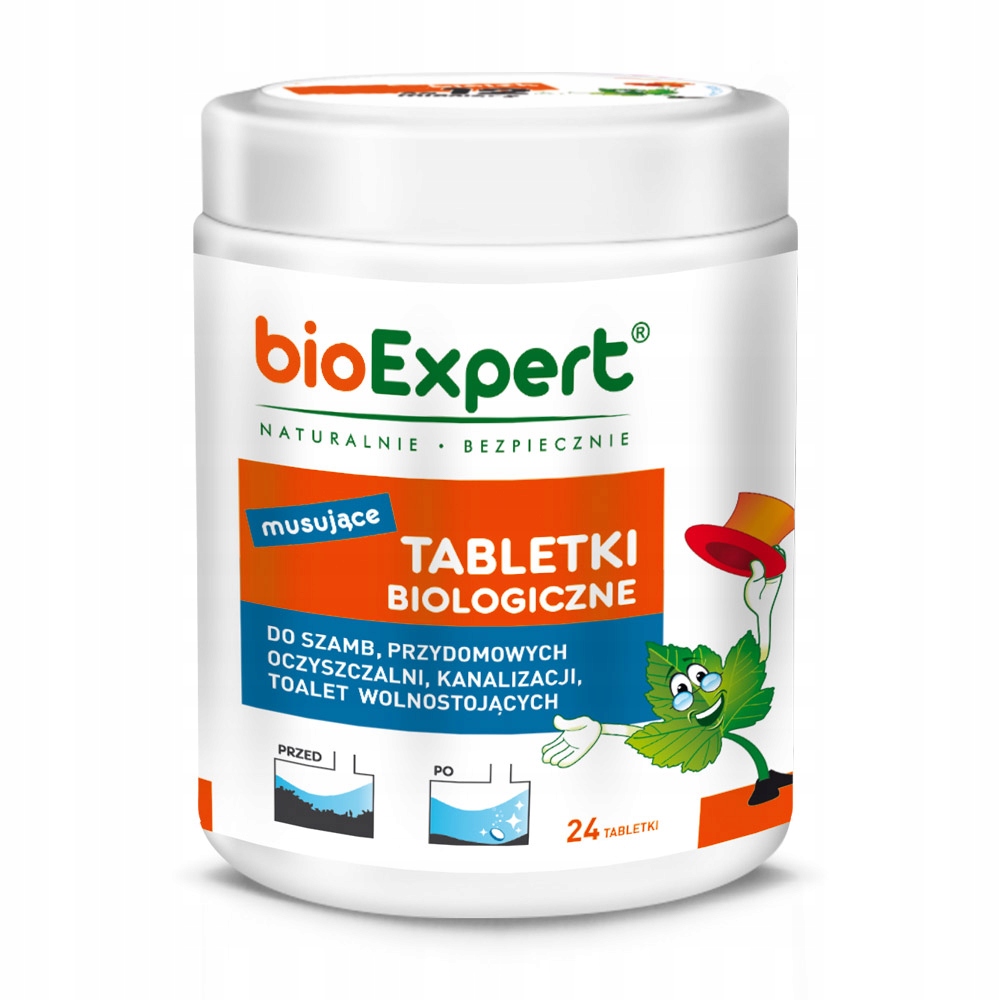 BioExpert Tabletki musujące do szamb 24 szt. Bakterie Do Oczyszczalni