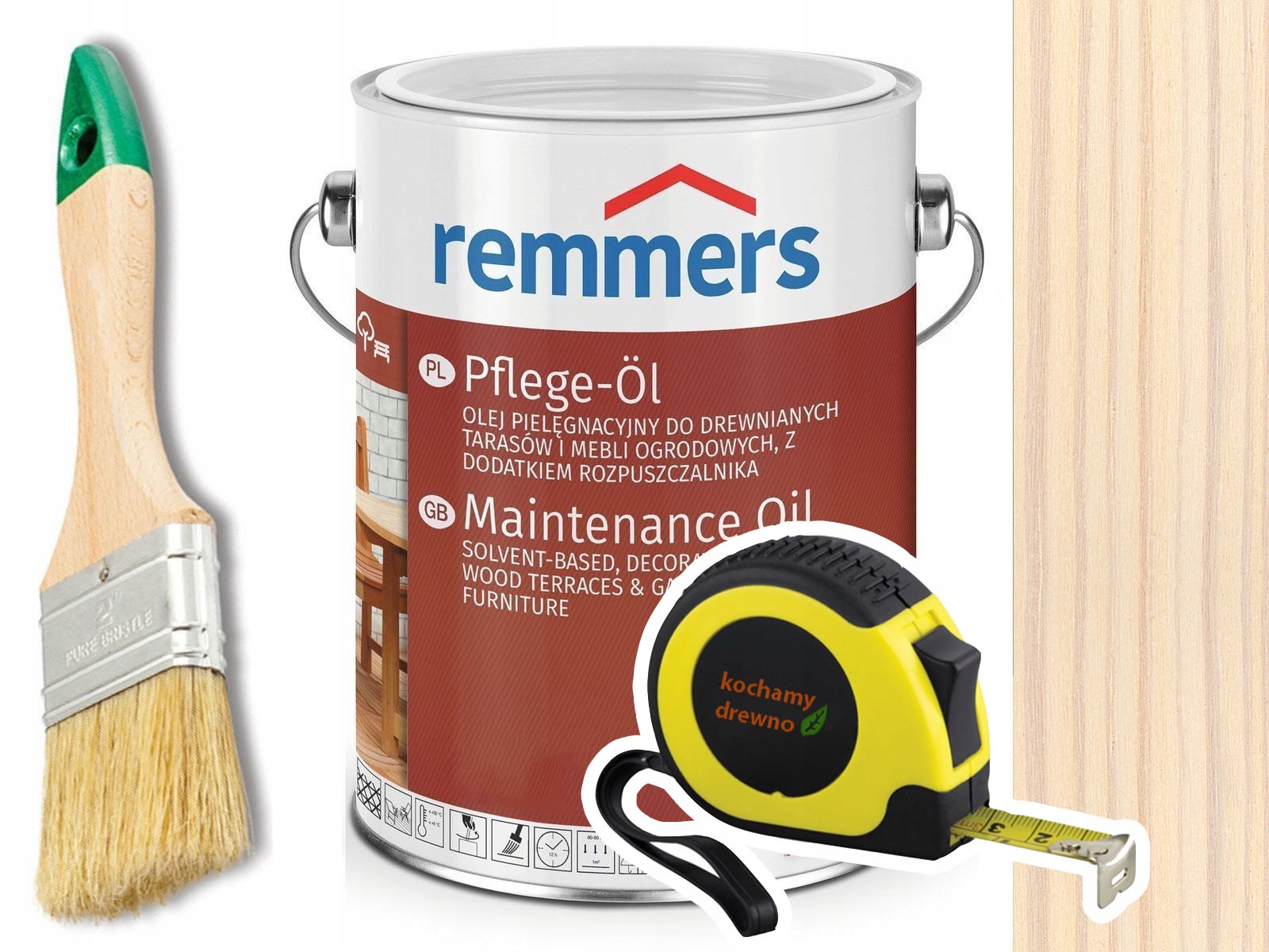 Remmers Pflege-Ol olej na dřevo na terase Bílý 5L
