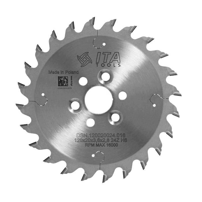 Ita Tools Diamentowa Piła do rowkowania 120x20x24Z H6 K3,6 mm