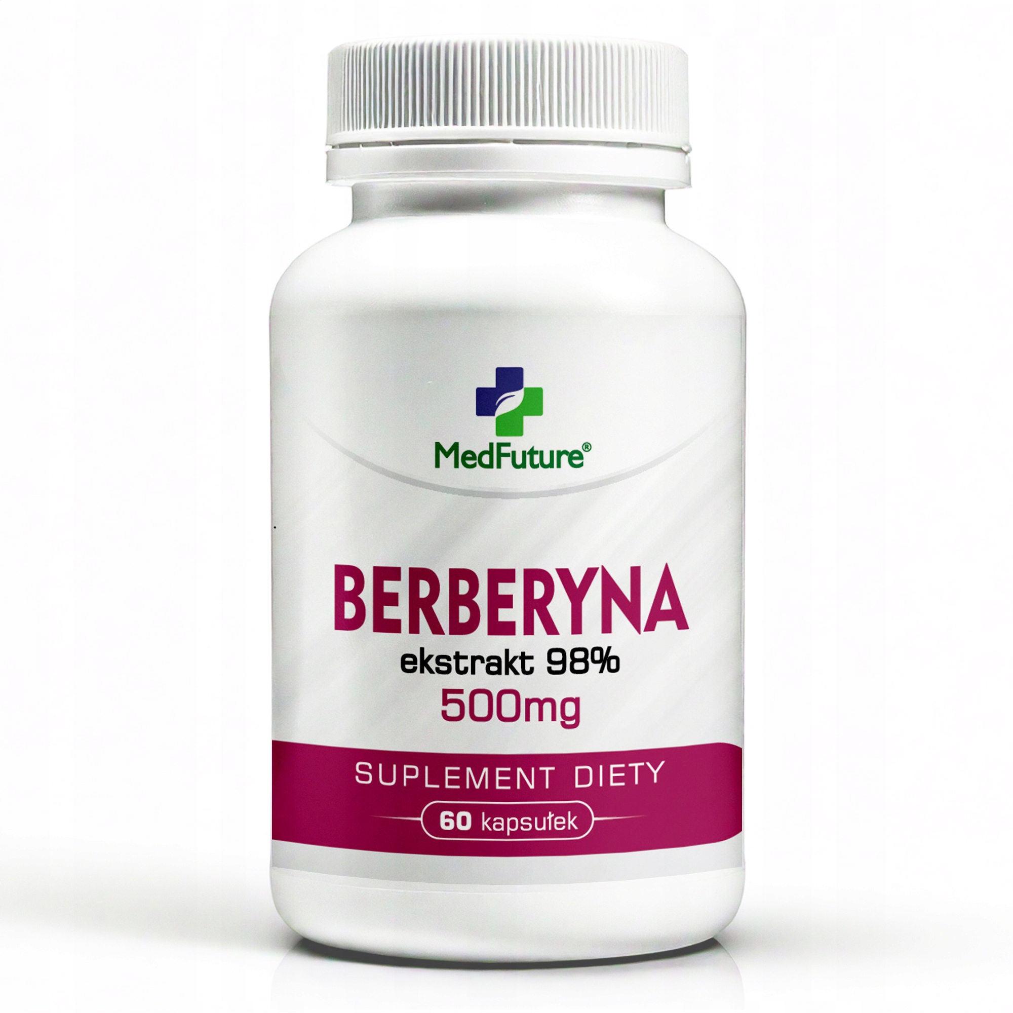 Berberyna Hcl (Berberys) Ekstrakt 98% 500 mg Czysta 60 kapsułek
