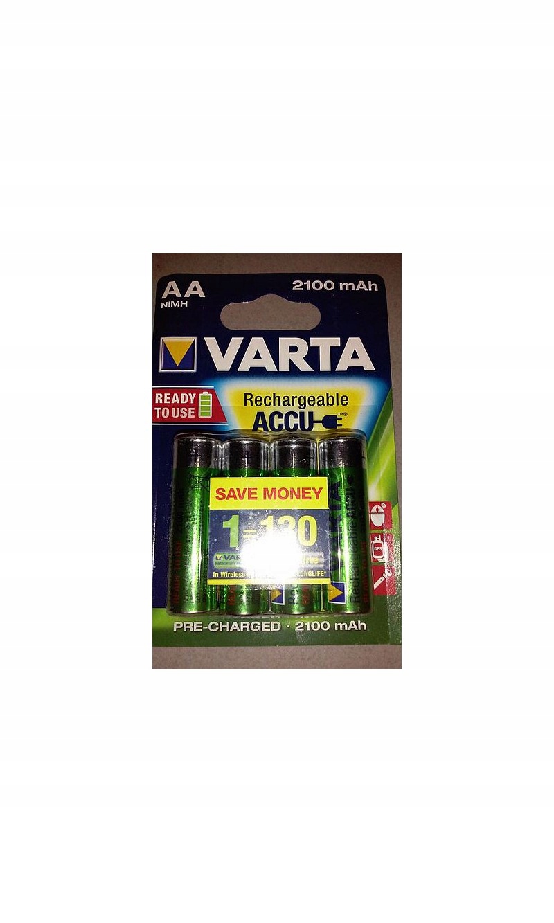 Alkalická baterie s dlouhou životností R6 2100 mAh Longlife Varta, 4 kusy