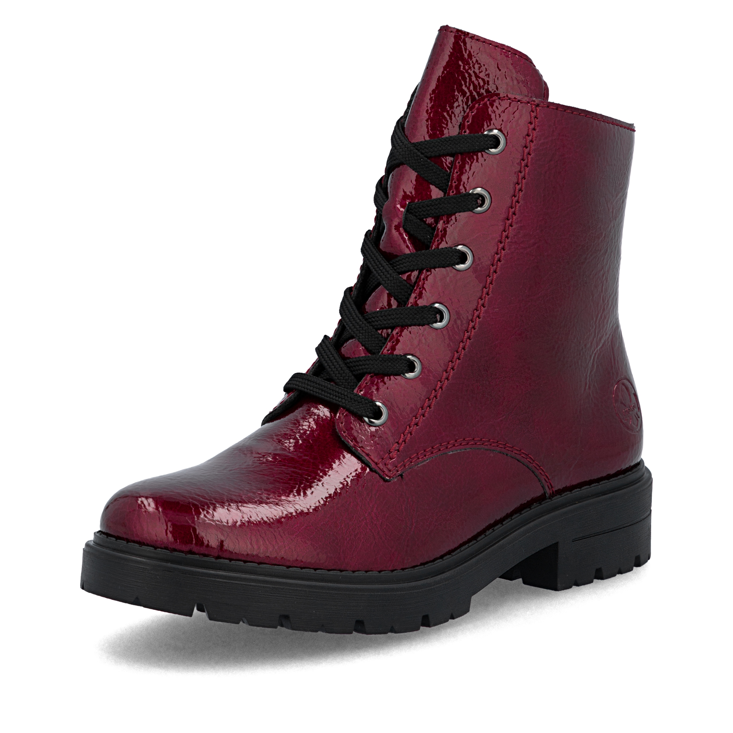 Rieker Antistress Kotníkové Boty Dámské Lakované Boty Bordové Z2841-33 vel. 38