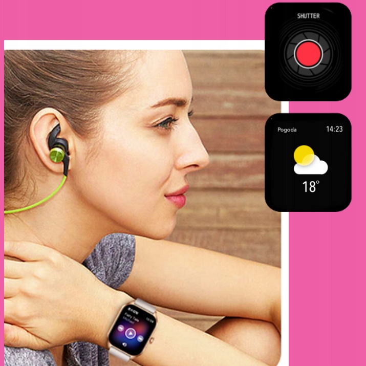 Zegarek SMARTWATCH Rubicon ROZMOWY KROKI SMS PULS Transmisja danych brak