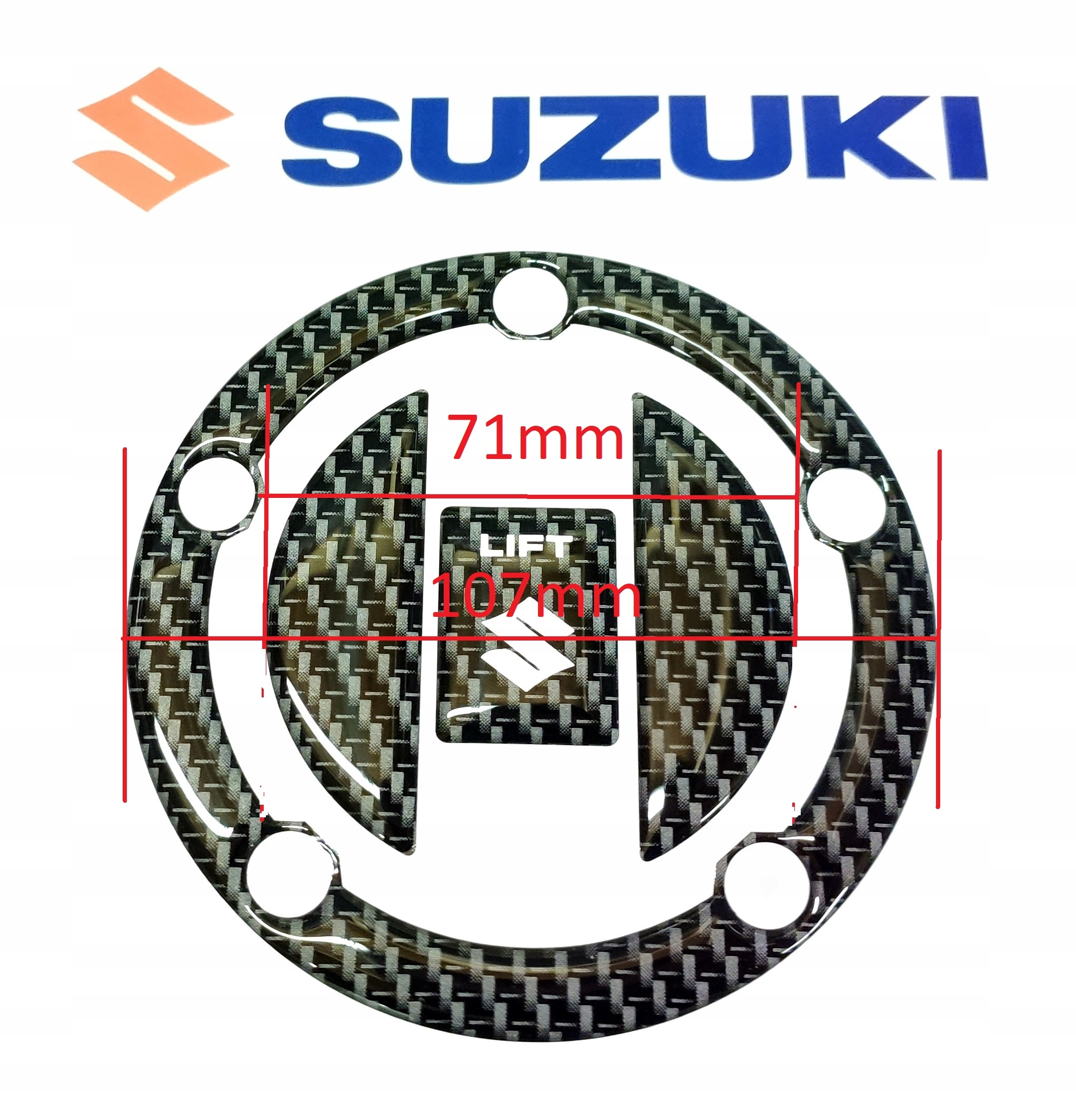 NAKLEJKA NA KOREK WLEWU PALIWA SUZUKI GSF GSX GSX-R SFV SV ORYGINAŁ Producent Suzuki OE