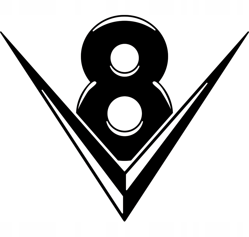 

Naklejka na samochód V8 Silnik 12x14 cm