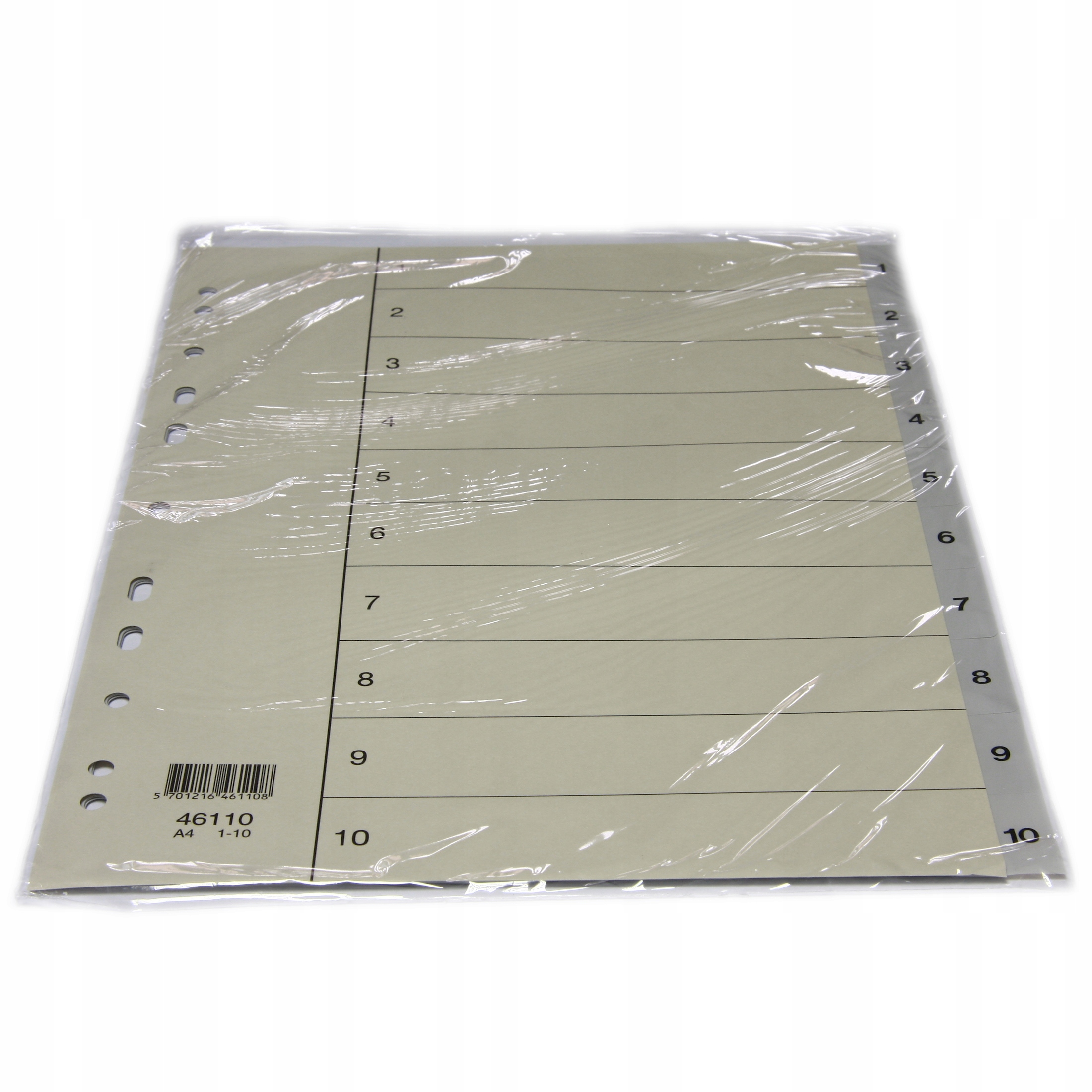 PRZEKŁADKI DO SEGREGATORÓW A4 NUMERYCZNE (1-10)