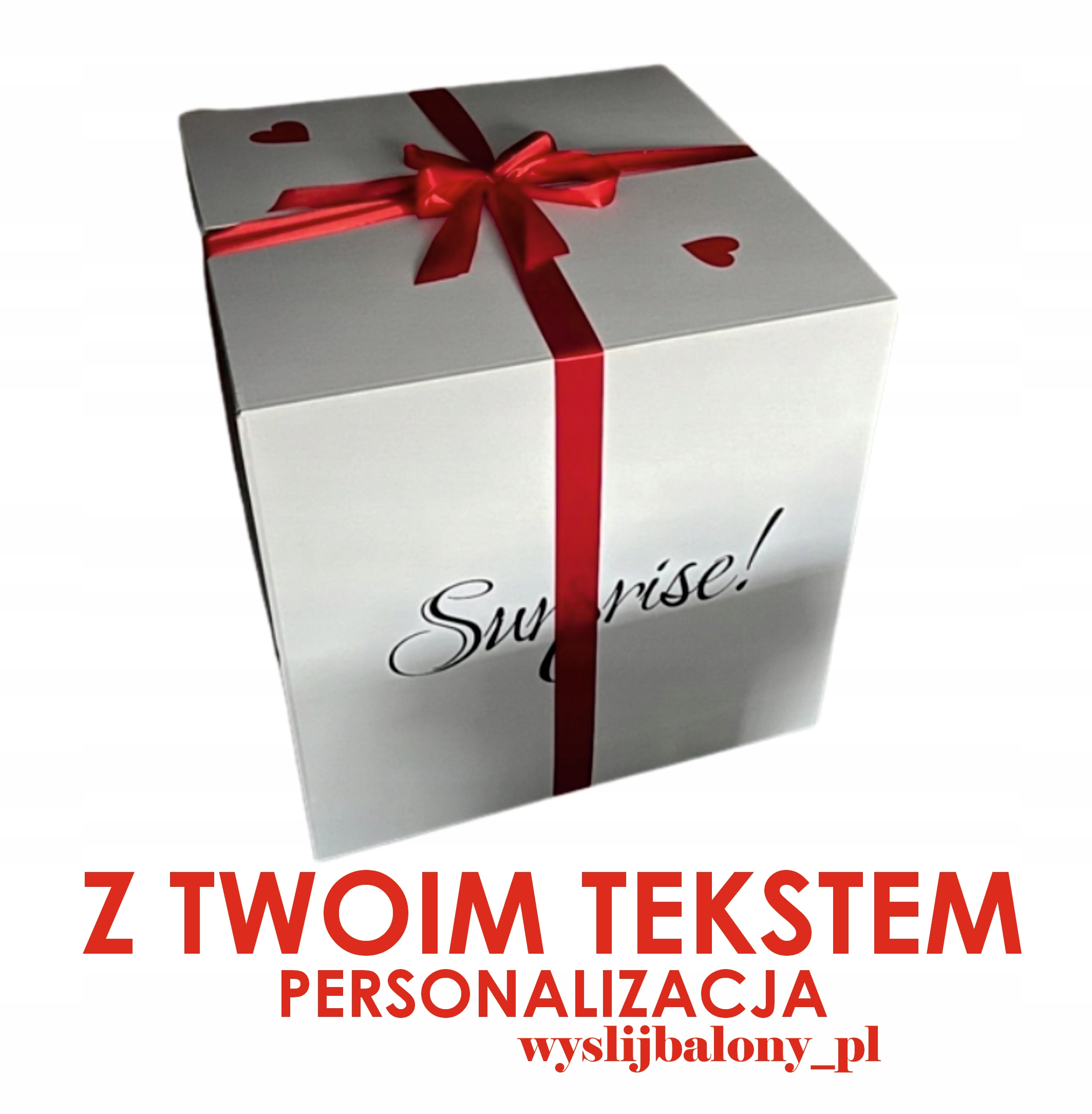 Balony z helem Pudło personalizacja twoje imię wyslijbalony Ig i Fb!