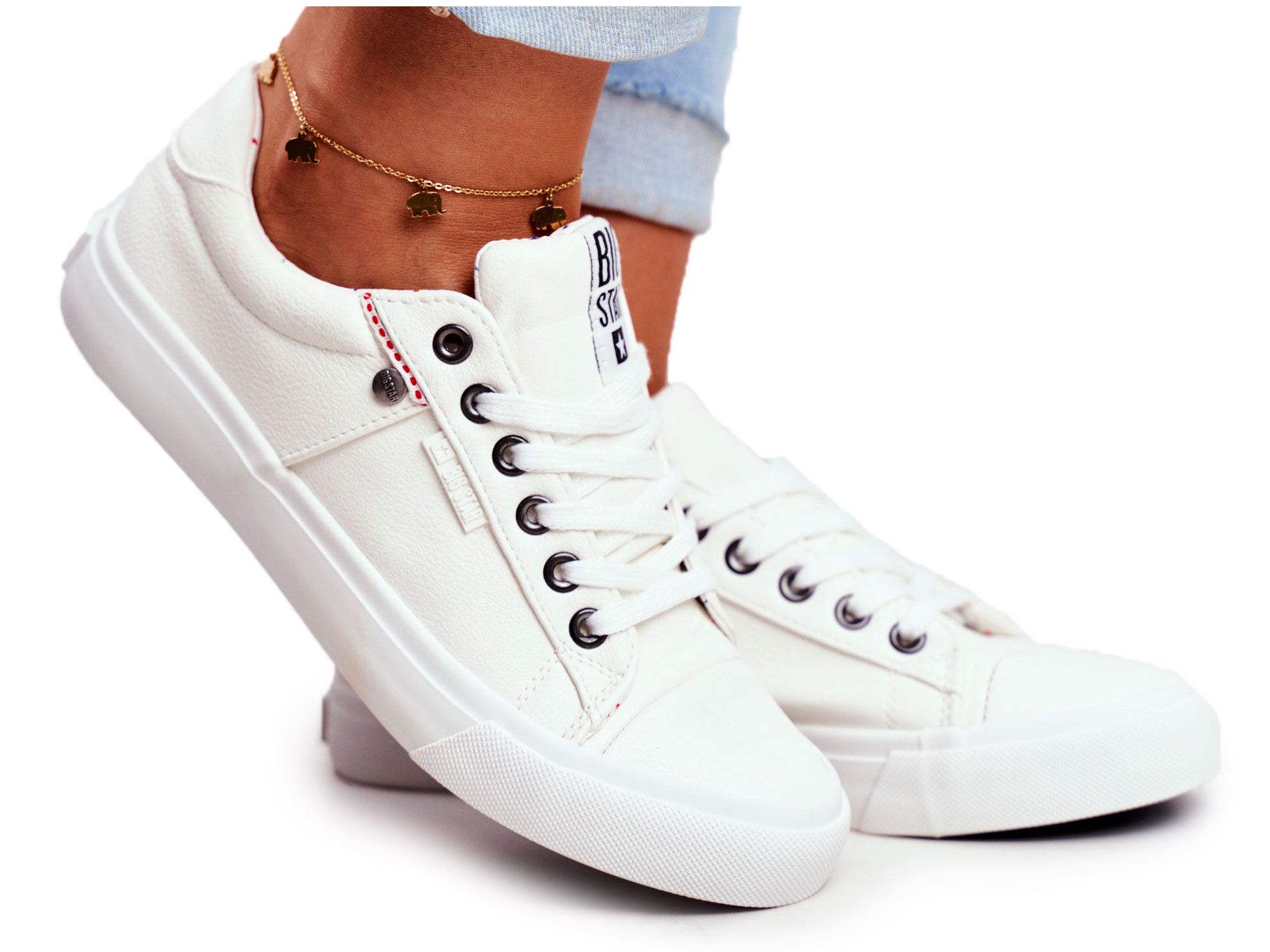 

Skórzane Trampki Big Star GG274060 Białe 38