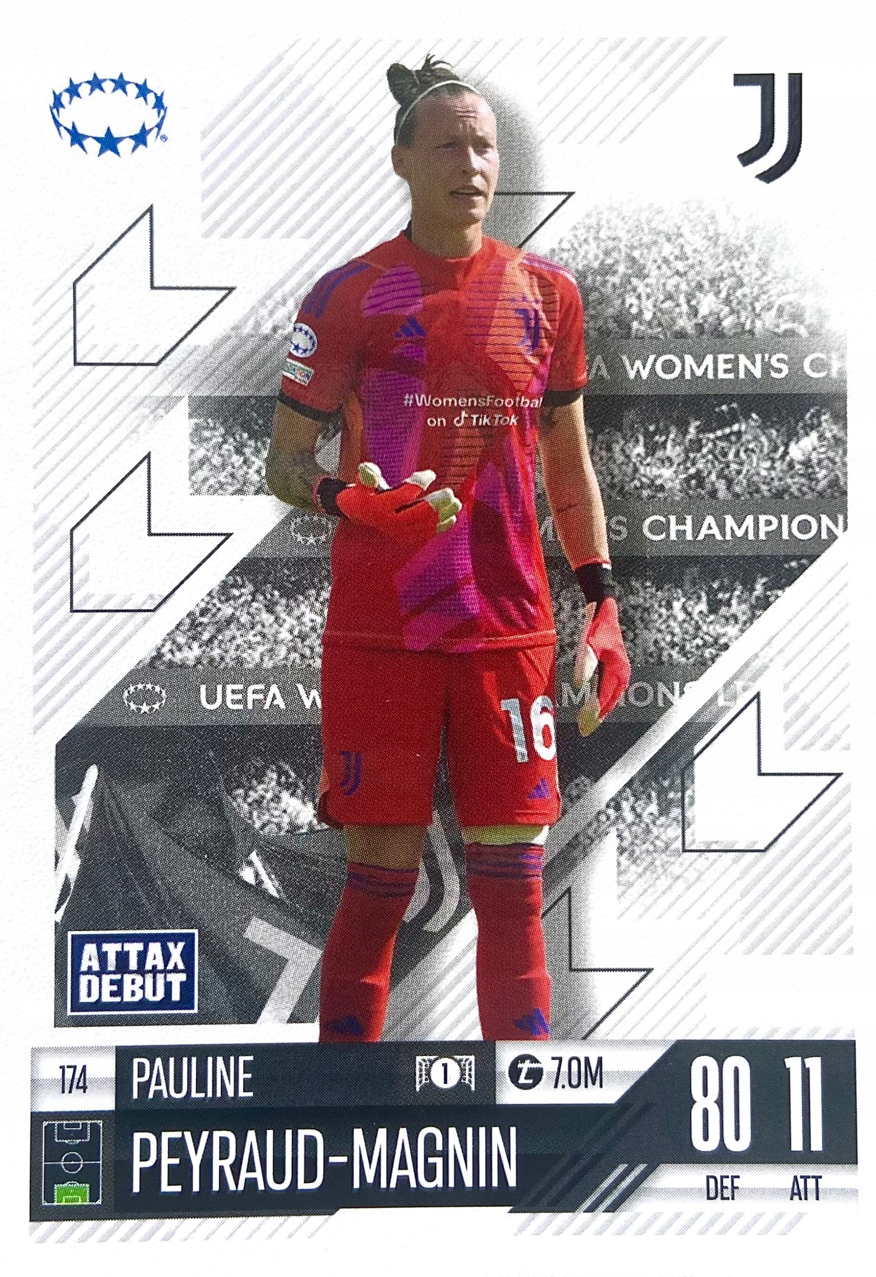 Match Attax Extra 2024/25 2025 Uwcl 174 Pauline Peyraud-magnin Juventus