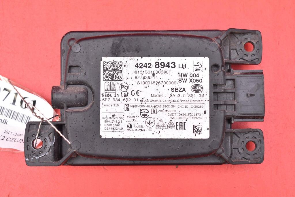 sensor RADAR MARTWEGO POLA left rear part 42428943 OPEL AMPERA-E 204 KM 17-20