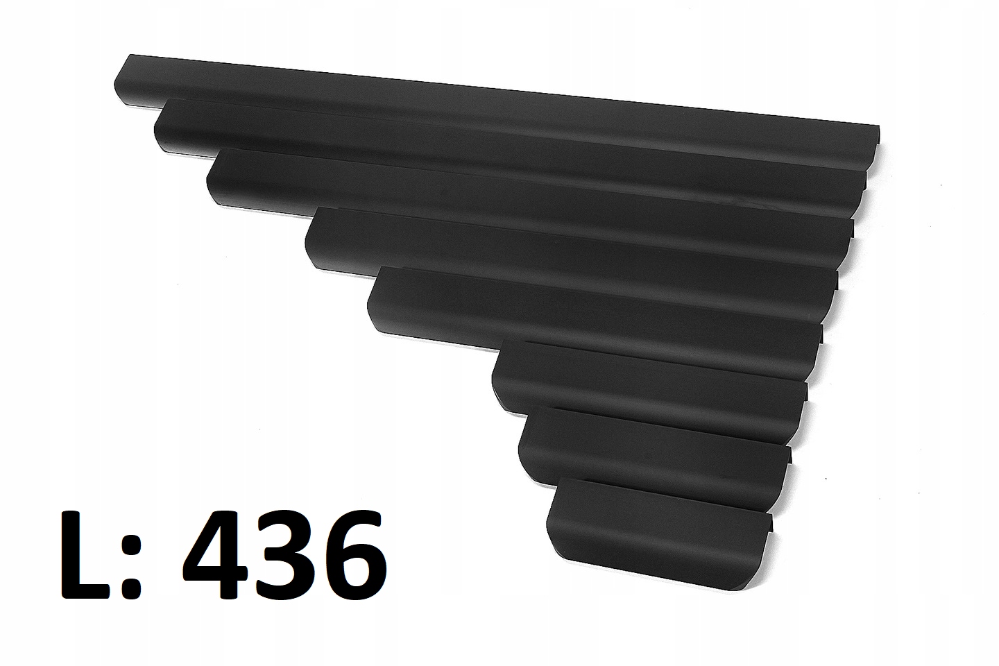 

Uchwyt meblowy krawędziowy PIONAT2 czarny mat L436