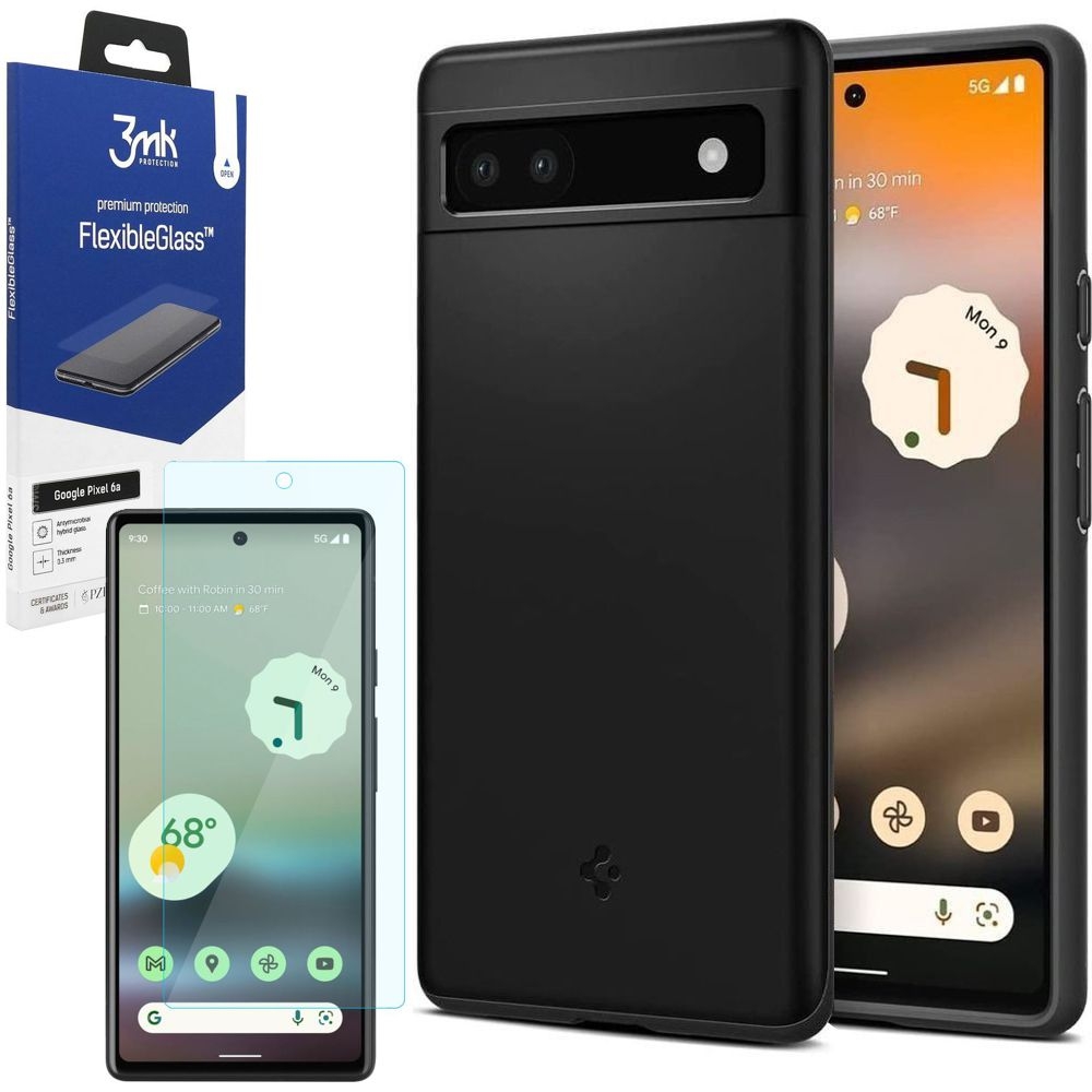 

Etui Szkło 3mk do Google Pixel 6a, Spigen Thin Fit