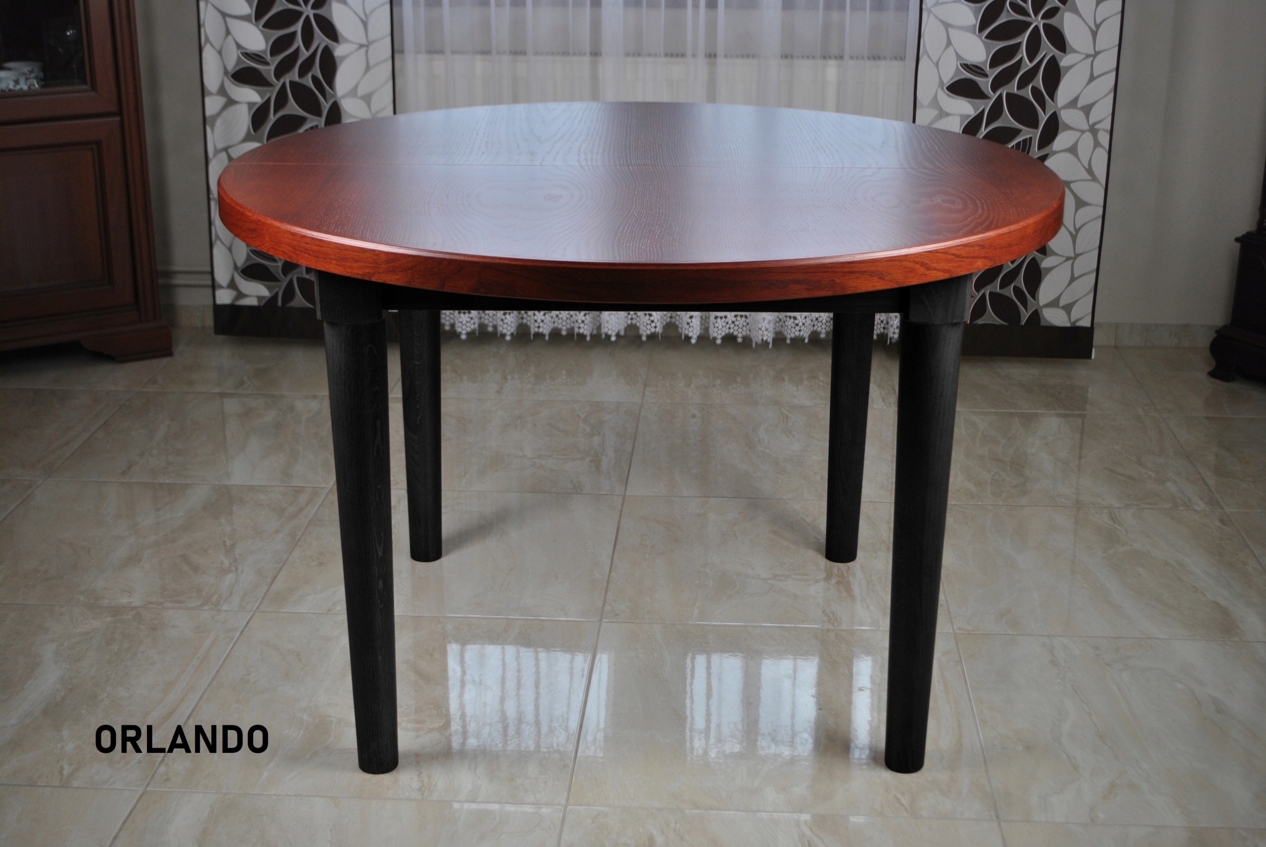 STÓŁ DĘBOWY OKRĄGŁY ROZKŁADANY 100/250 SALON JADALNIA KUCHNIA Wysokość mebla 75 cm