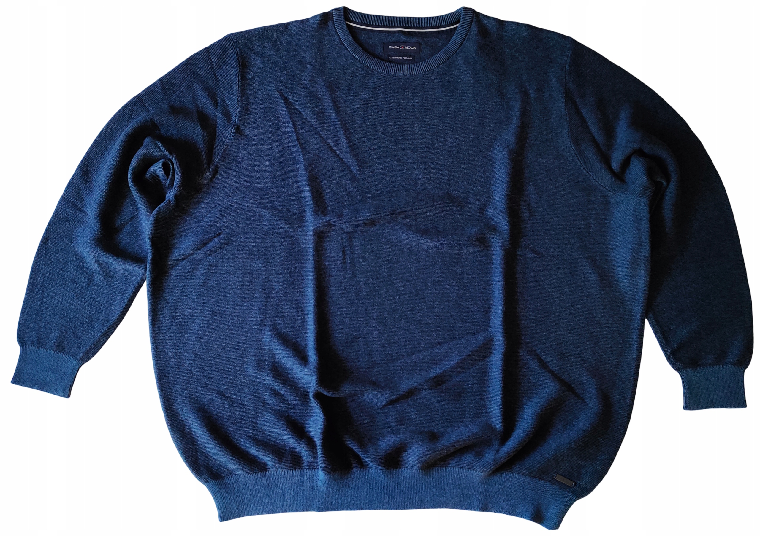 Casamoda Velké Rozměry Svetr O-neck S Kašmírem, Modrý, 6XL, 150 cm
