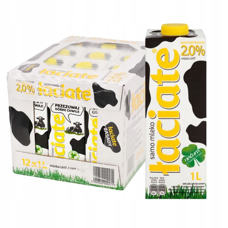 Levně Mléko Uht Laciné 2% 12x1L 12L