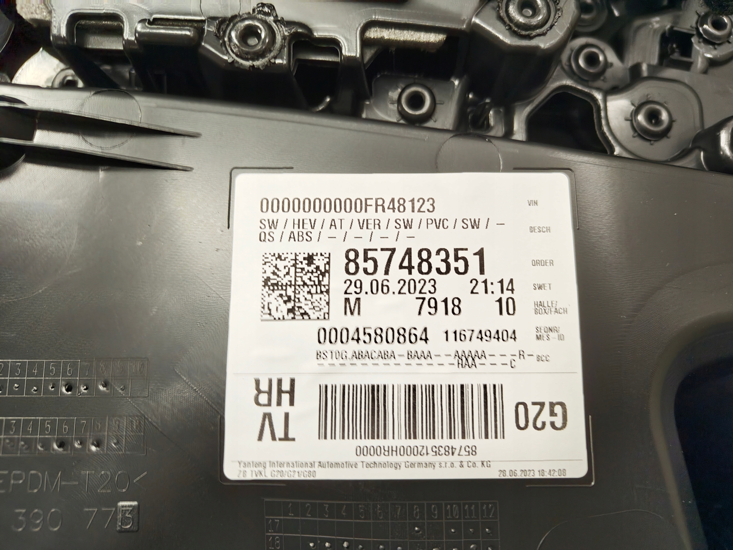 BMW 3 G20 side side upholstery door KOMPLET