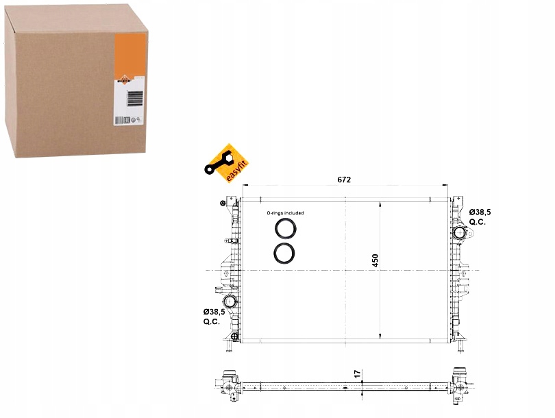 NRF53737 Chladič Ford Mondeo 07- Asistent řidiče #33