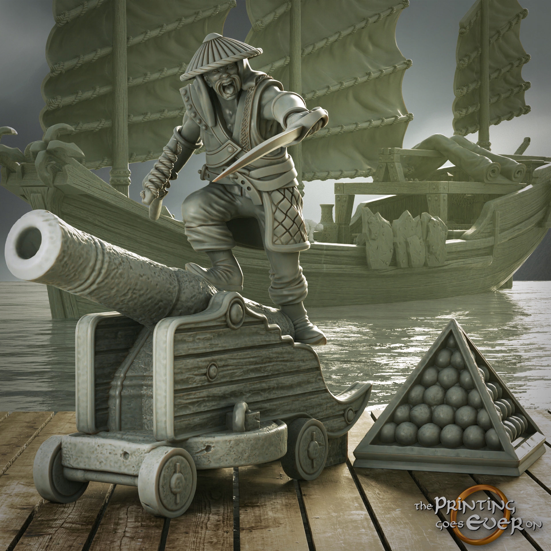 Pirate Cannoneer x3 The Printing Goes Ever On