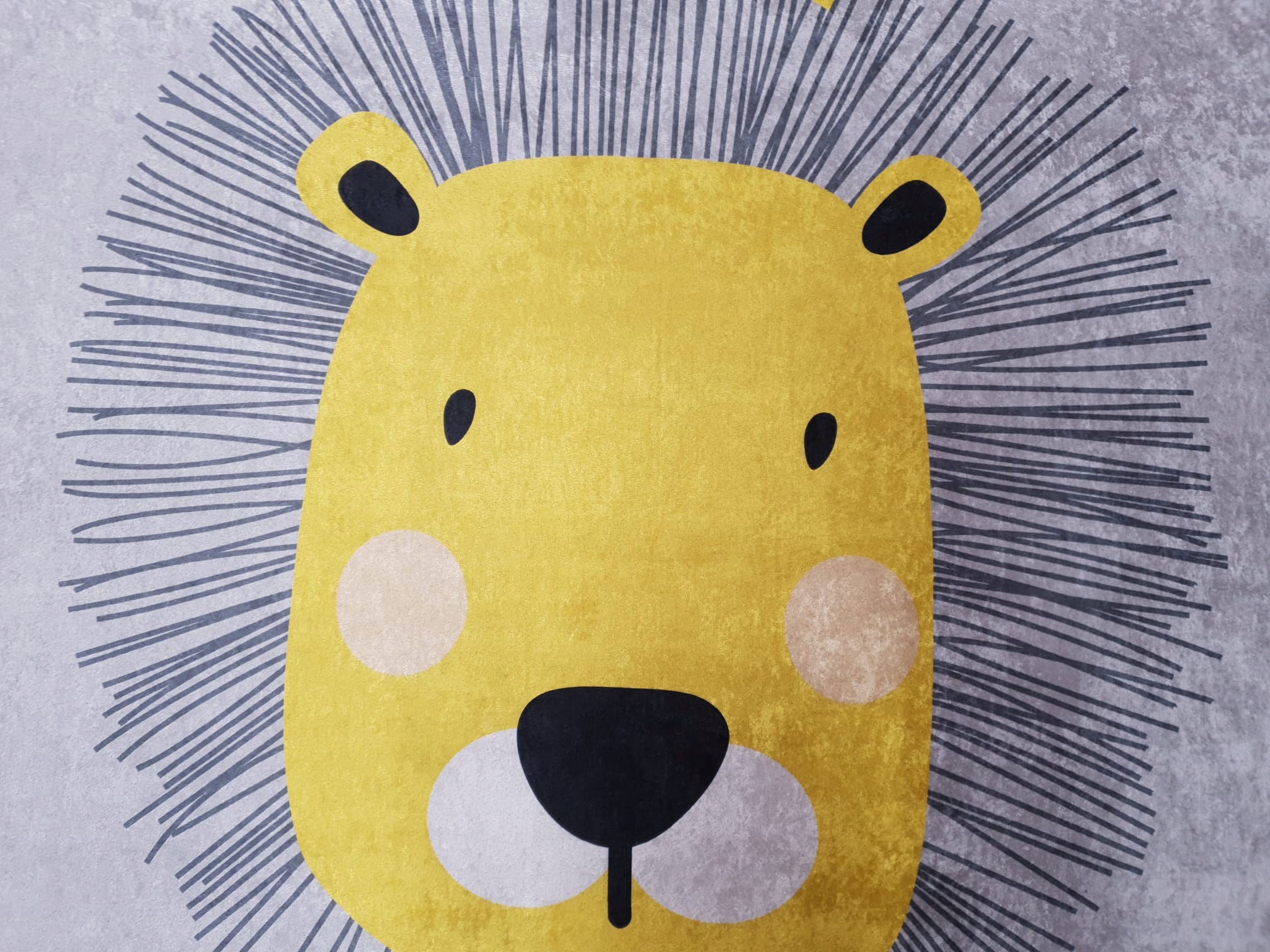 Dywan DIGITAL EMMA lew lion szary z żółym 140x200 Marka dywanypers