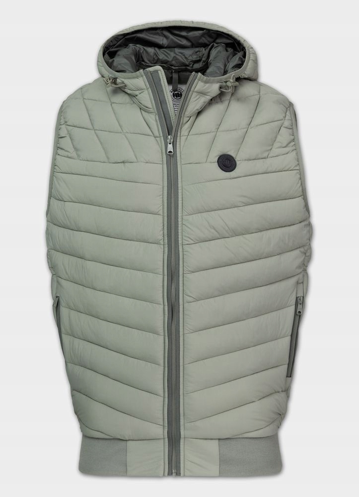 Pánská prošívaná Bunda Bez Rukávů s kapucí s kapucí se stojáčkem Pitbull Naylor