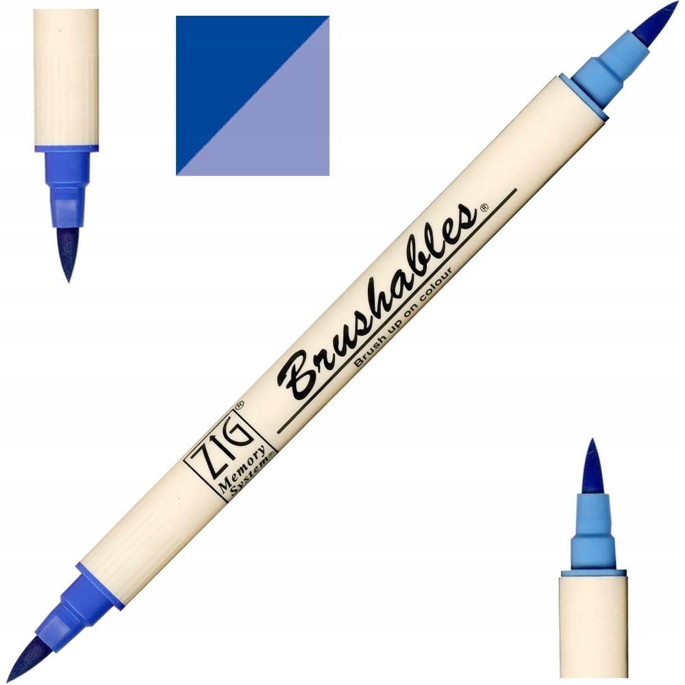 Pisak marker pędzelkowy brush pen do kaligrafii Zig Kuretake Pure Blue