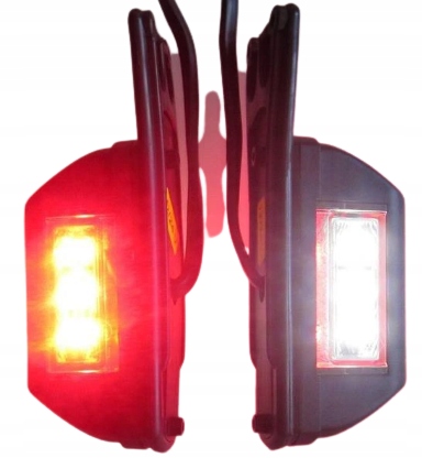 LAMPA OBRYSOWA LED OBRYSÓWKA BIAŁO CZERWONA LAWETA Źródło światła LED