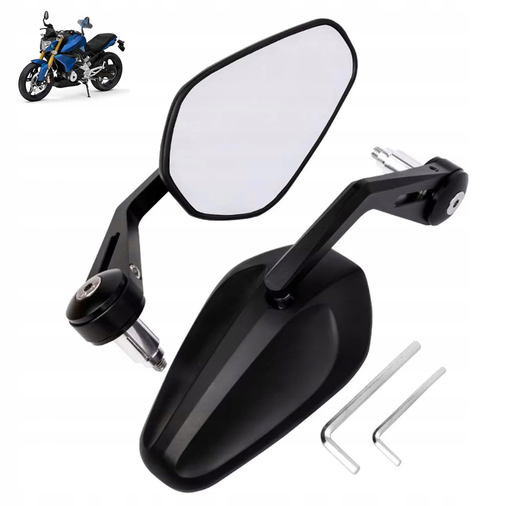 7/8" Univerzální Zrcátka Pro Montáž Na Volant Automobilu A Motocyklu