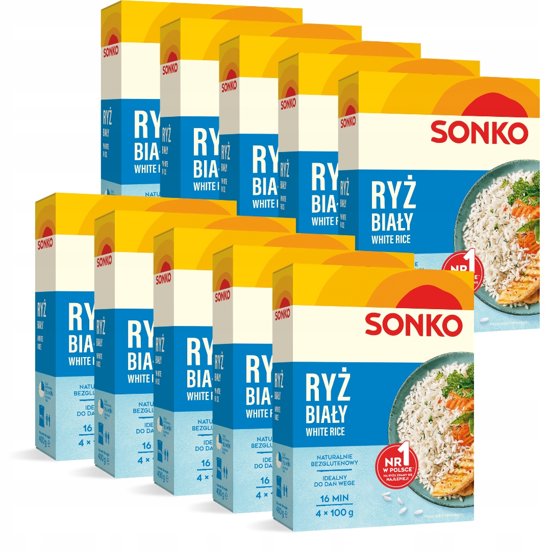 Sonko Bílá rýže 400 g (4 x 100 g) x 12 kusů