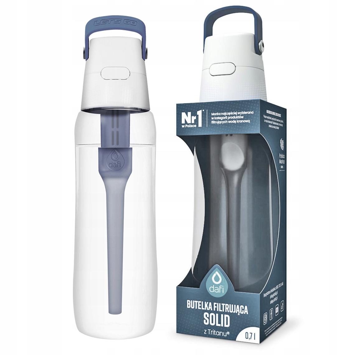 

Butelka filtrująca Dafi Solid jeansowa 700 ml