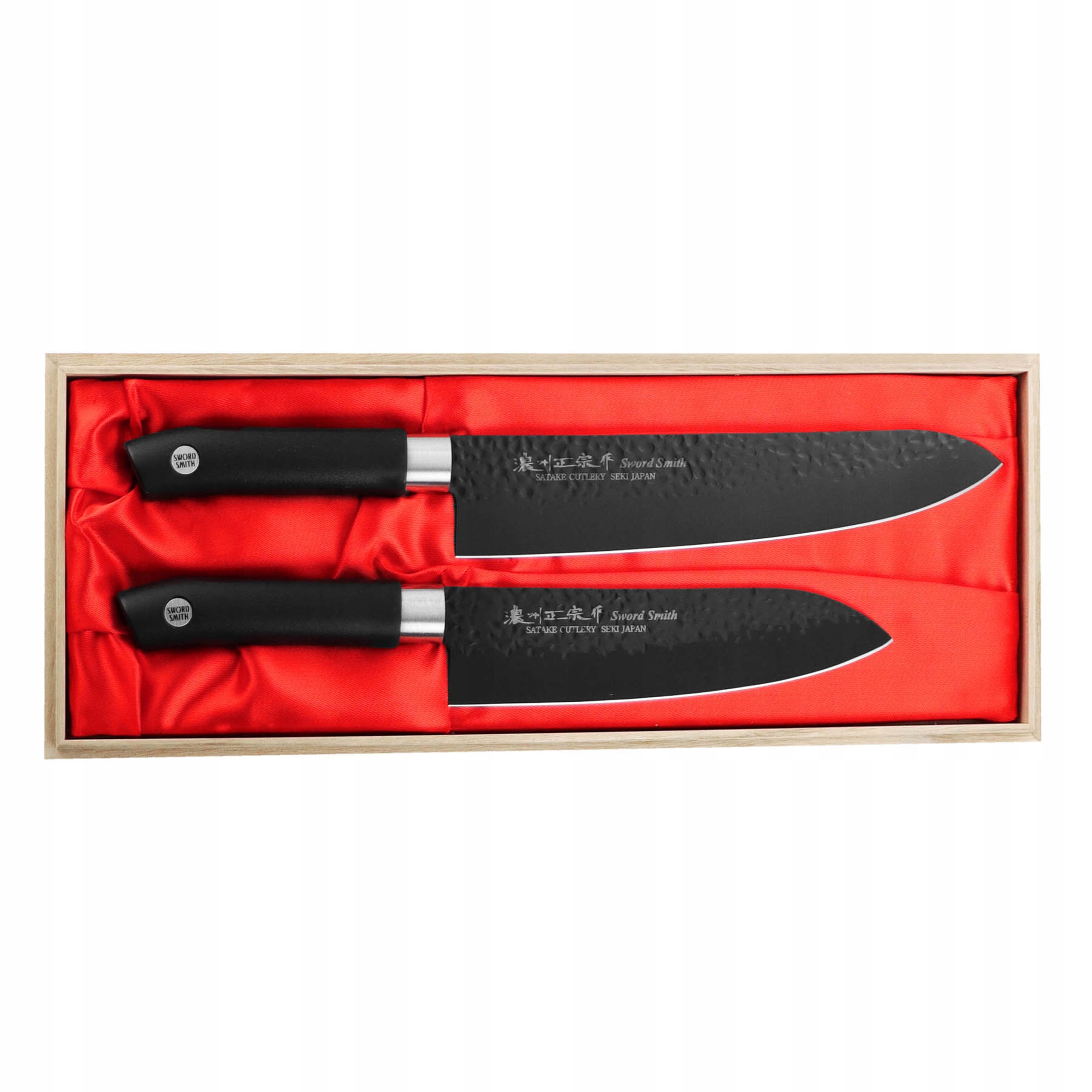 

Satake Swordsmith Black Zestaw Nóż Szefa Santoku