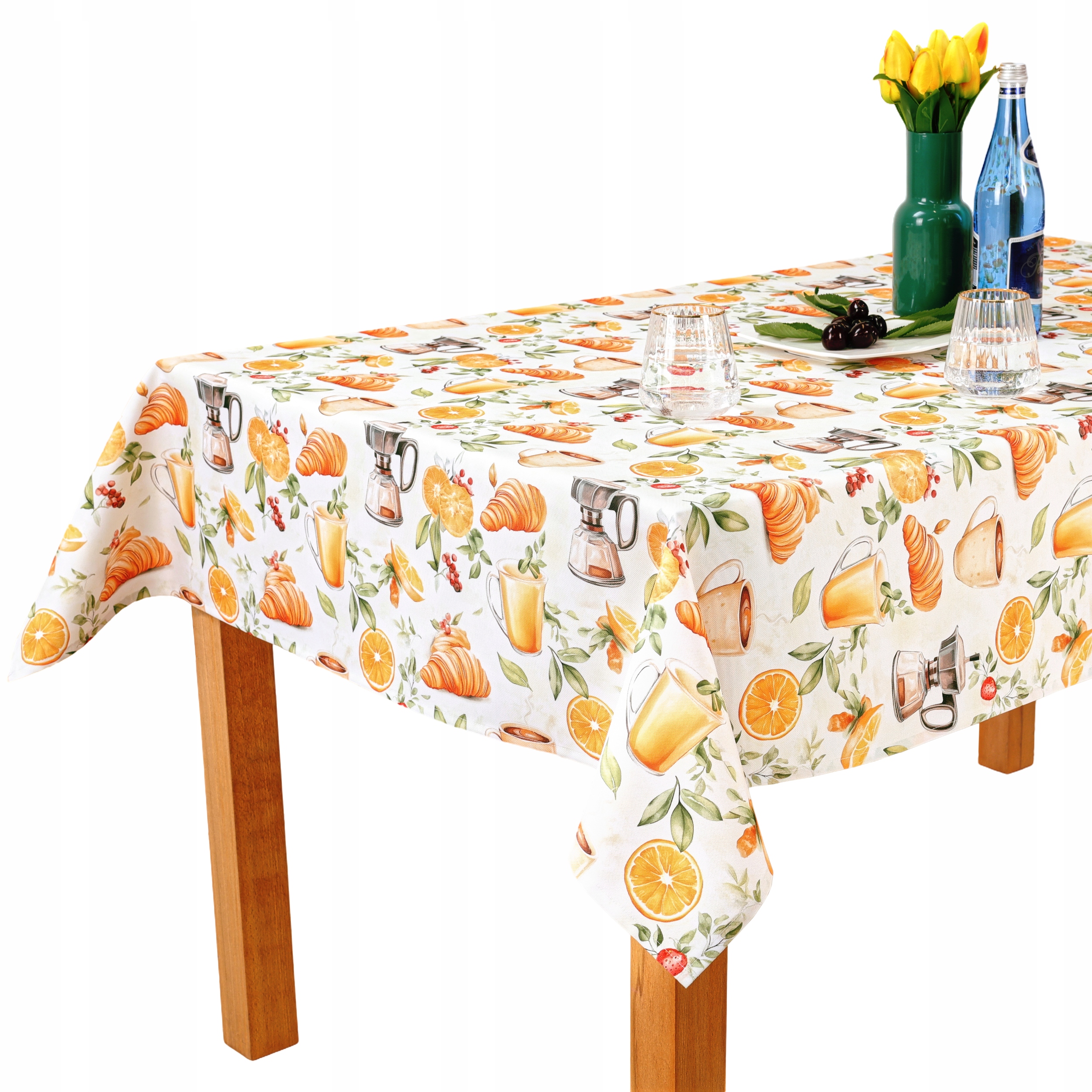 Ubrus odolný proti skvrnám s potiskem v italském stylu Colazione Italiana 120 x 290 cm