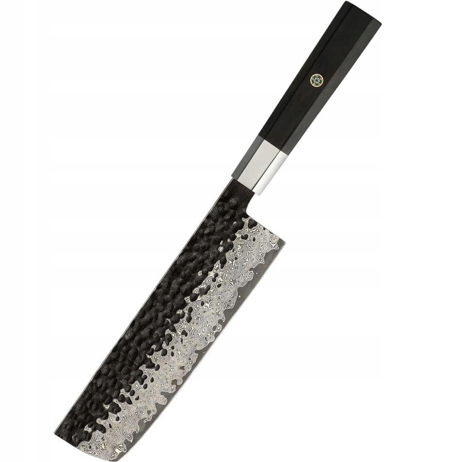 Damaškový kuchynský nôž Yunoka Nakiri/Hnedá KP-37439