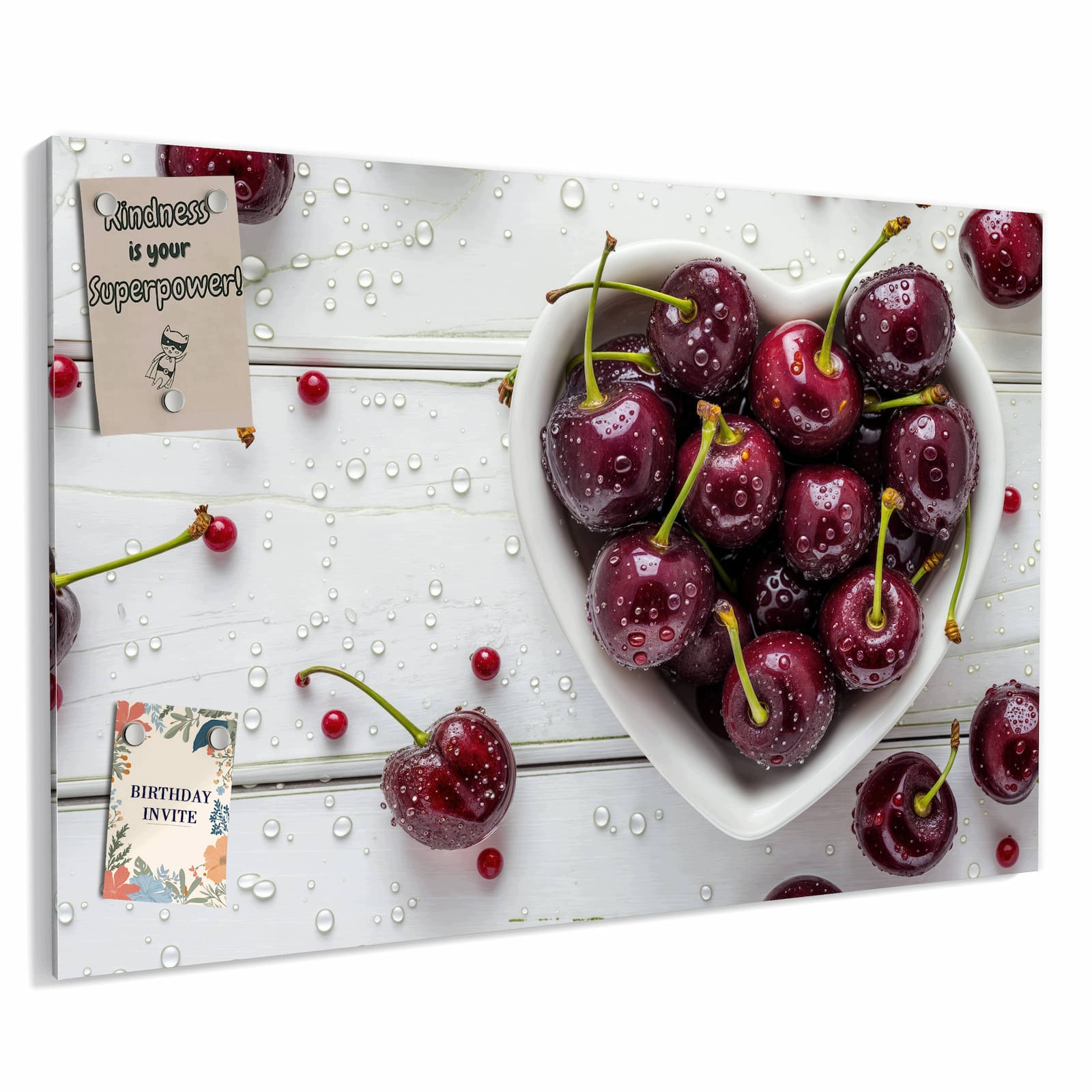 Magnetická tabule Svěží a Třešně 60 × 40 cm
